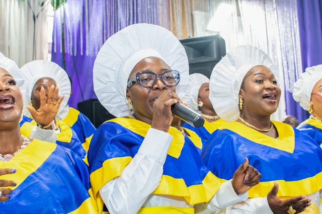 Hephzibah choir singing at Adult Harvest 2026